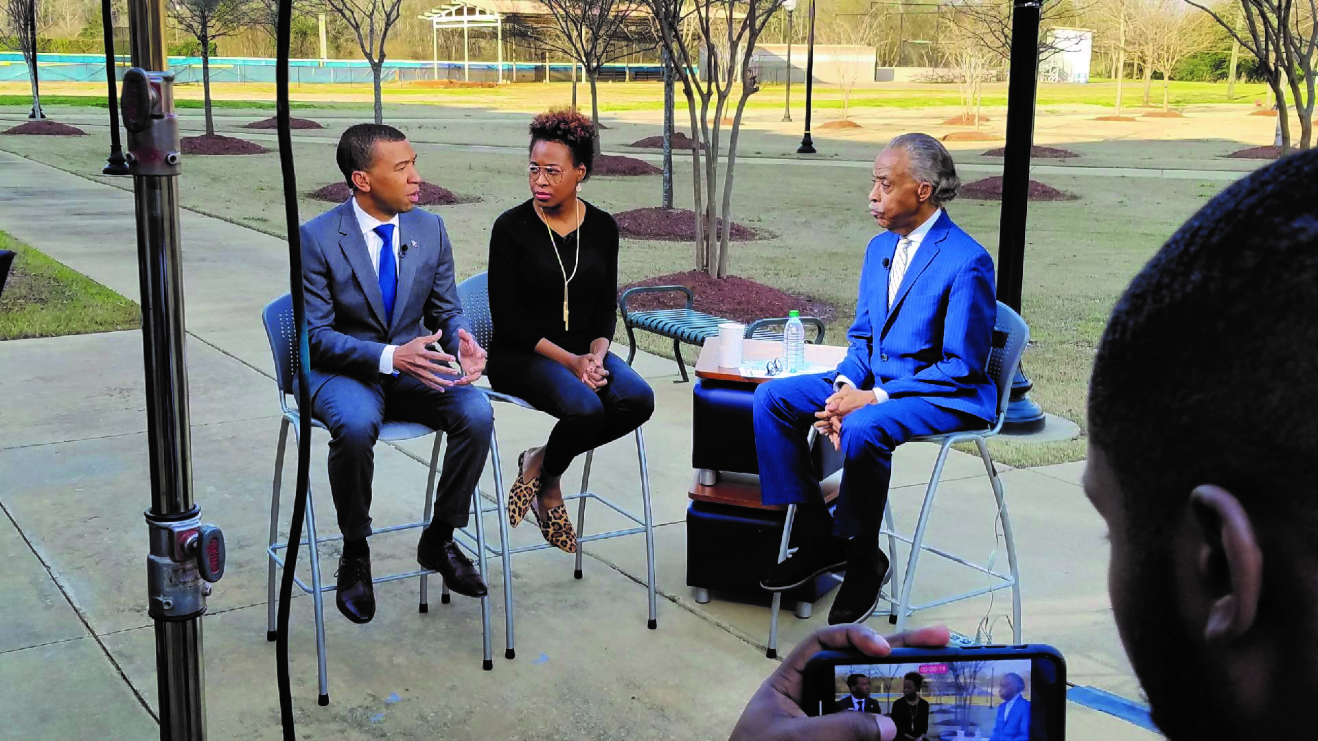 Noticias con perspectiva de género. La editora jefe del 19th’s, Errin Haines, hace una aparición en televisión en Selma, Alabama el 7 de marzo de 2020, en el aniversario del Domingo Sangriento, para hablar de las primarias del supermartes.
