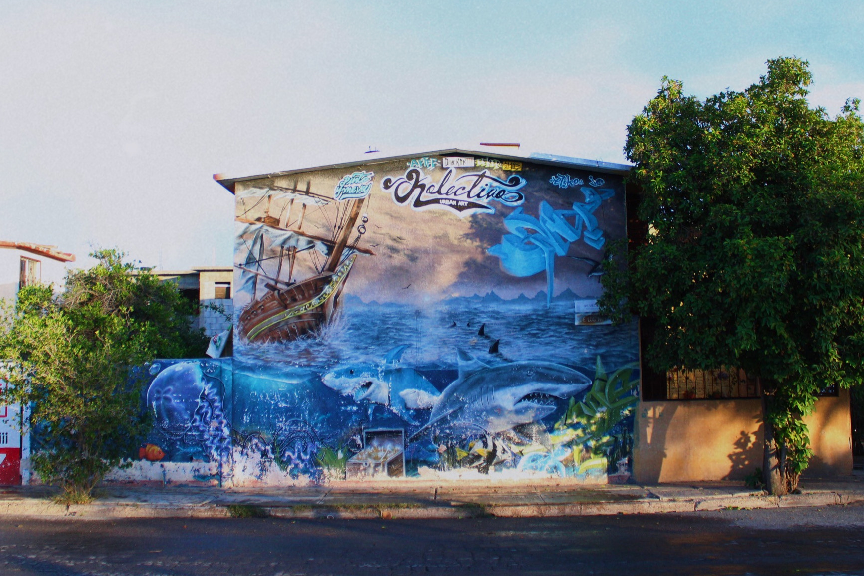 Grafiti hecho por migrantes