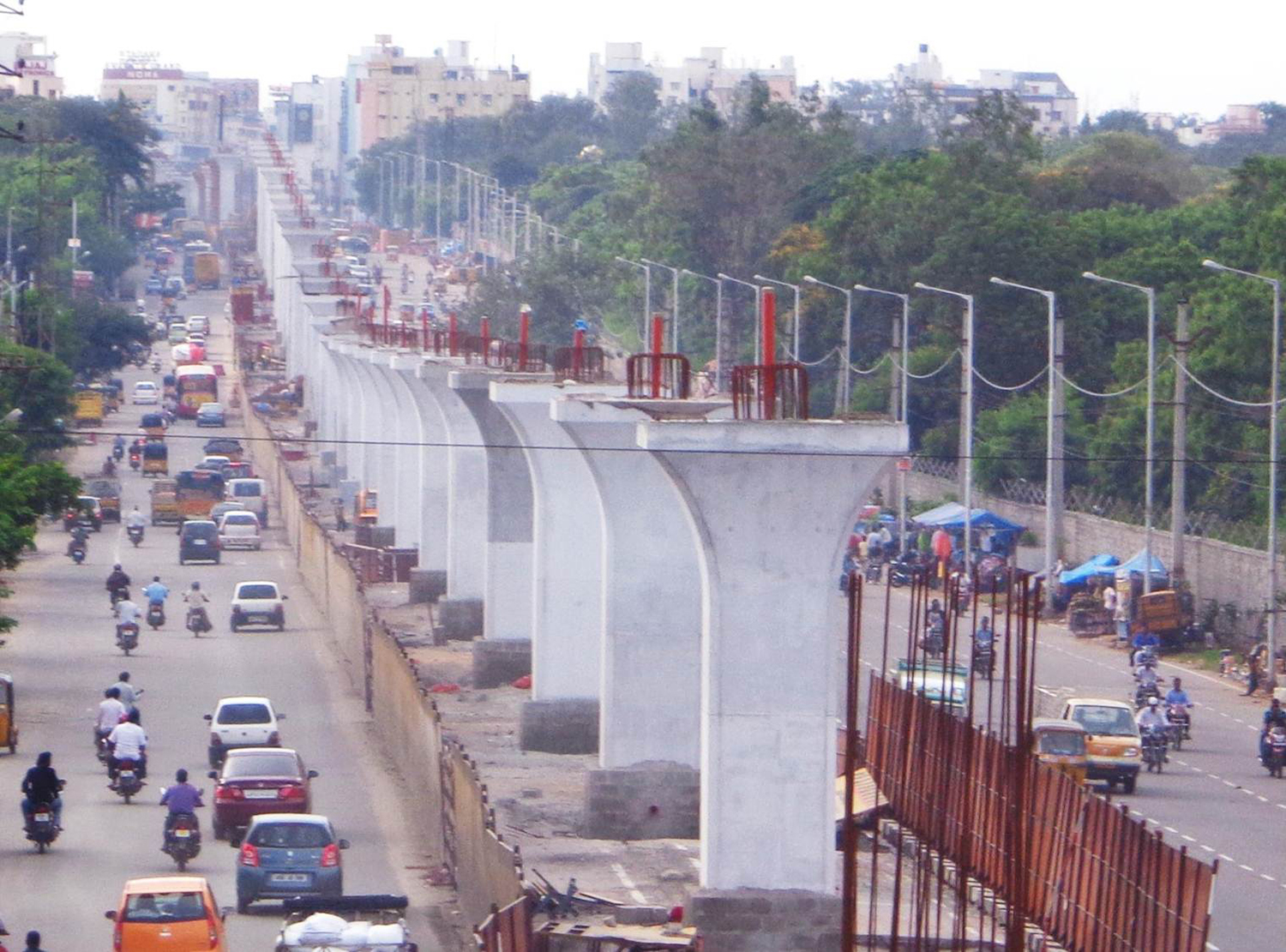 construcción de metro