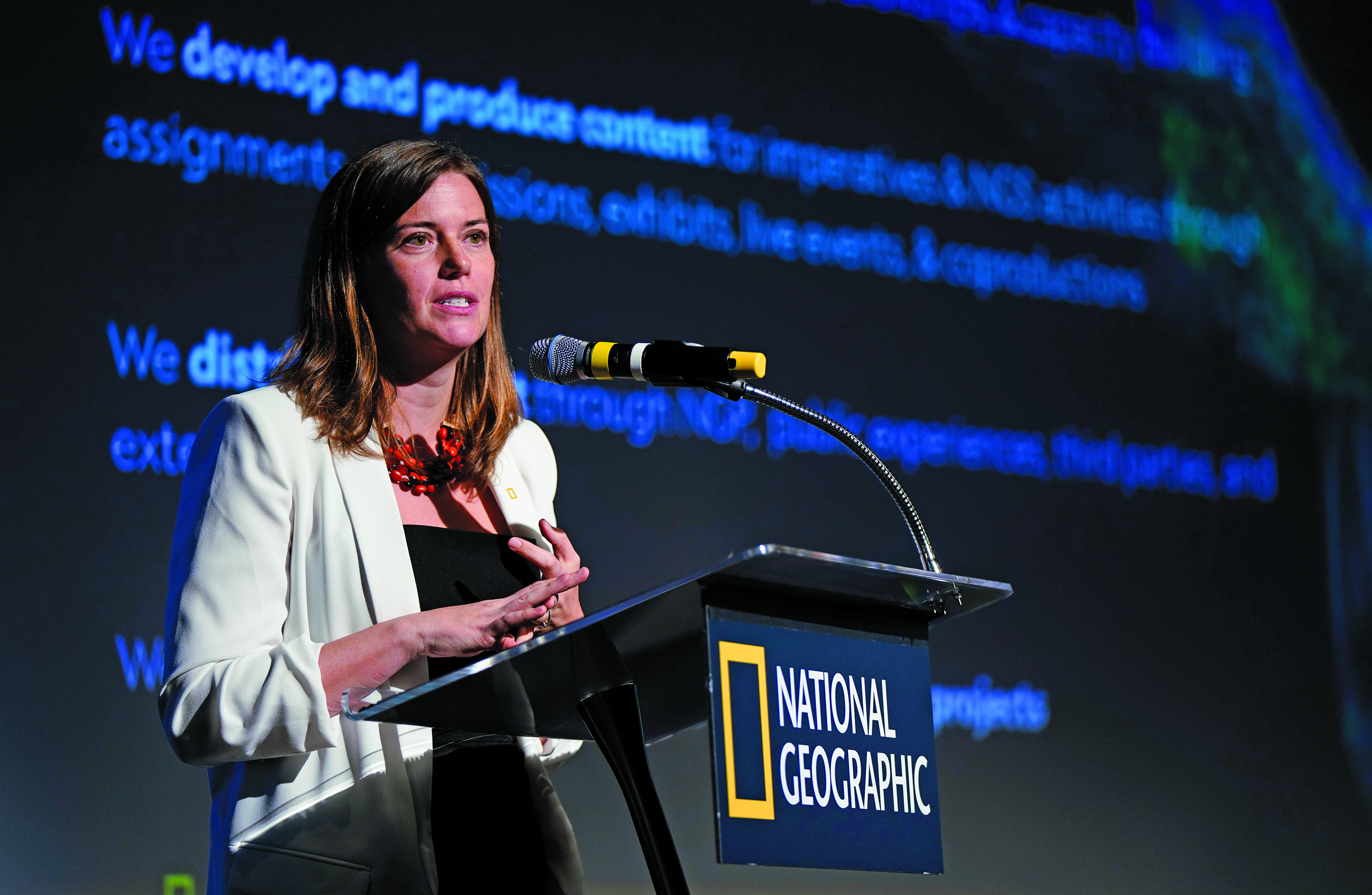 Kaitlin Yarnall, directora de storytelling de National Geographic Society, participa como oradora en el Festival de Exploradores 2019.