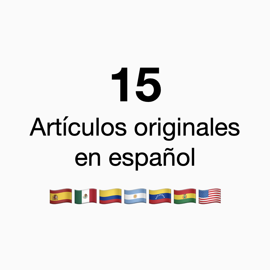 15 artículos originales en español