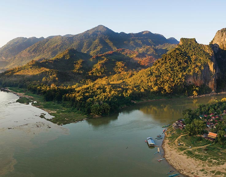 Una vista del rio Mekong