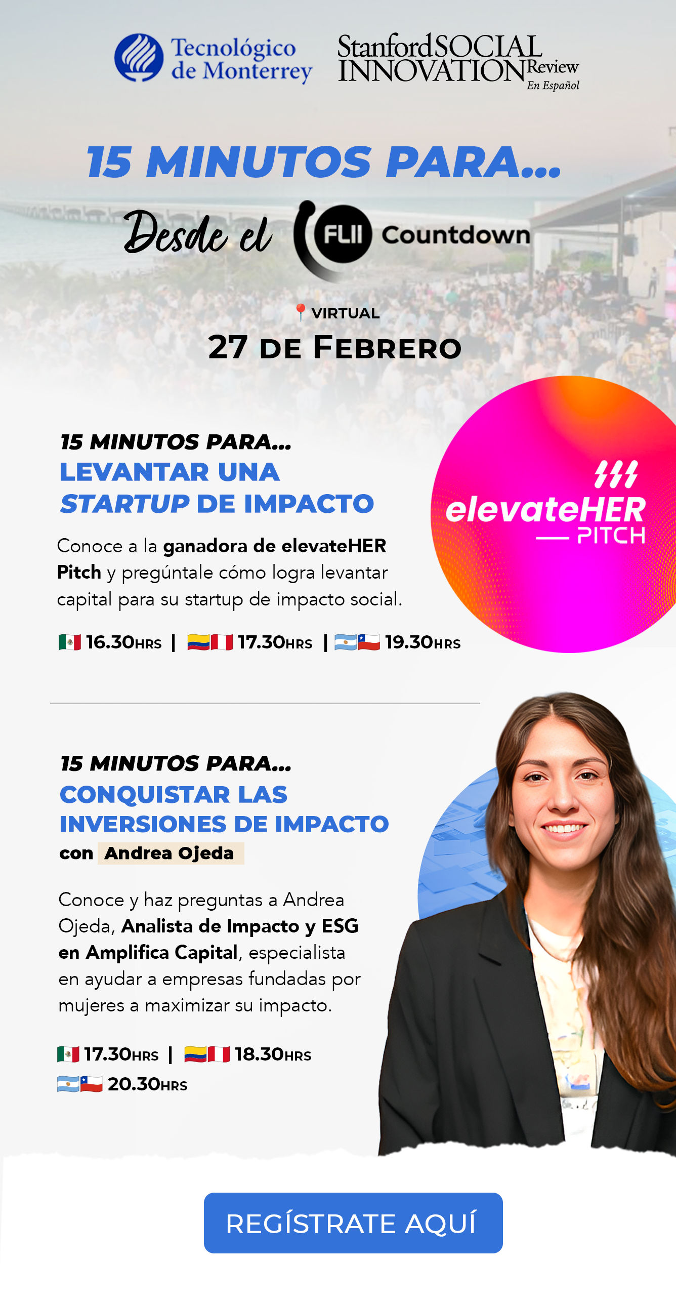 15 minutos desde el flii
