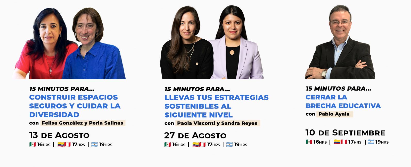 felisa gonzalez perla salinas paola visconti sandra reyes pablo ayala