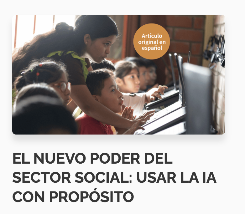 el nuevo poder del sector social: usar ia con proposito
