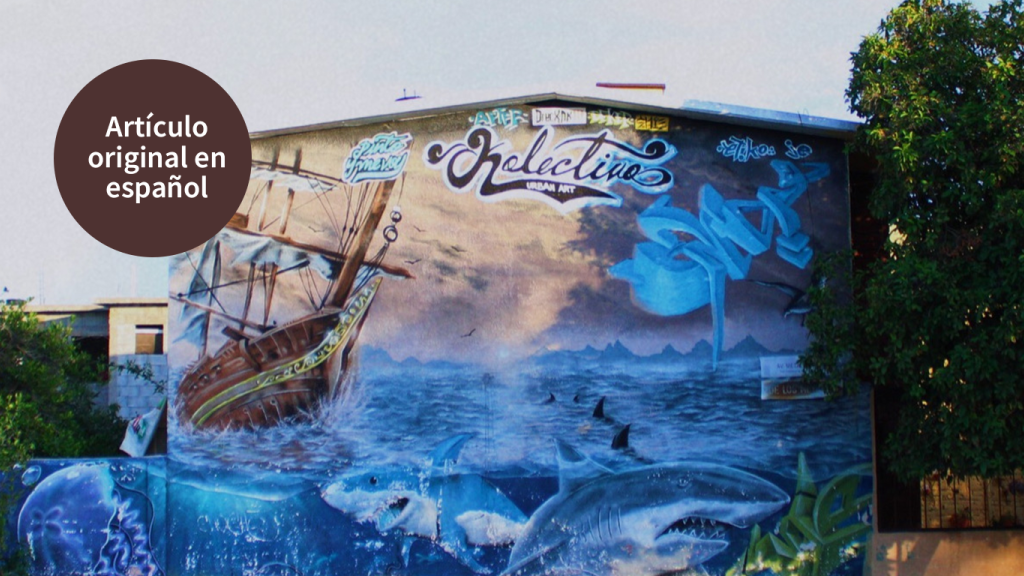 Grafiti en la ruta migrante